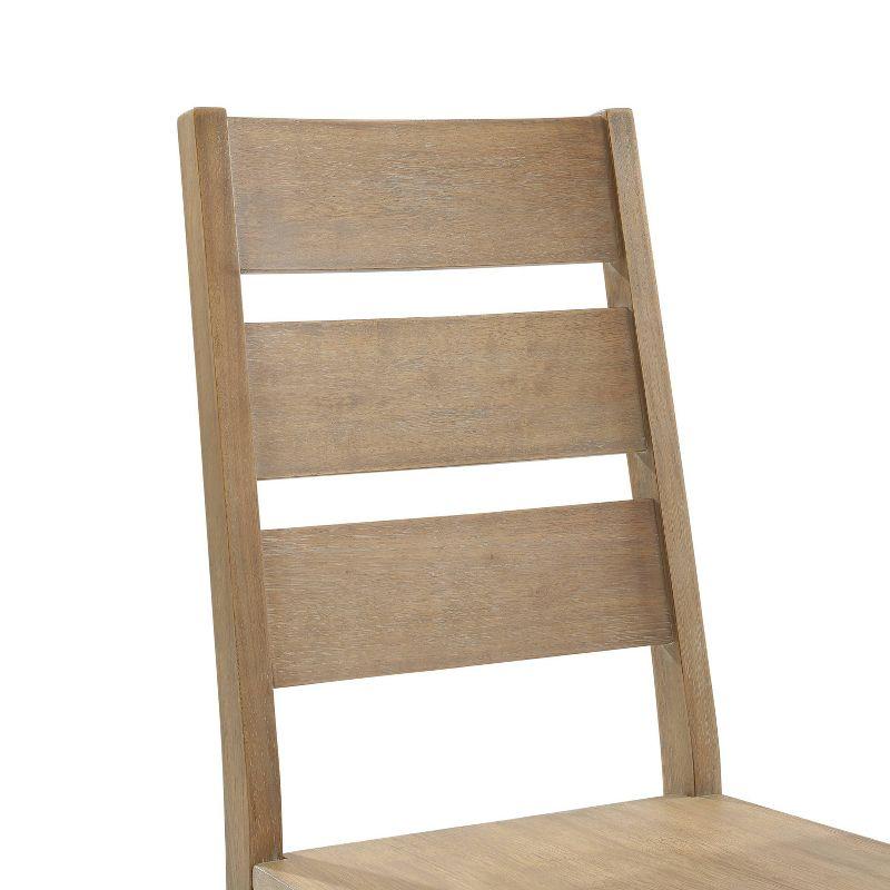 Joanna Ladder Back Side Chair in Rustic Brown