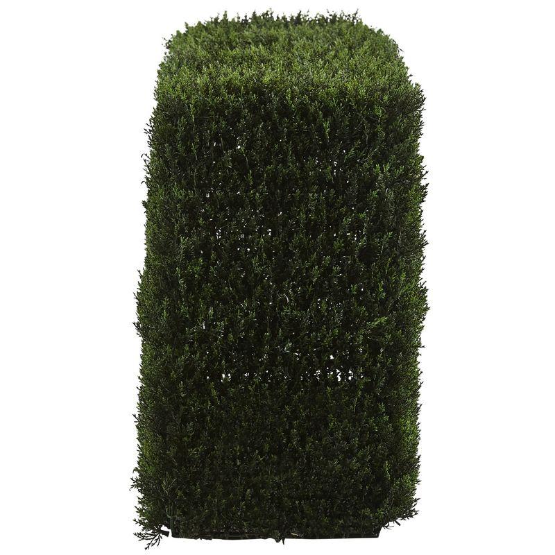 Freestanding Faux Cedar Topiary Hedge 20" - Indoor/Outdoor Decor