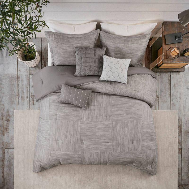 Walter 7 Piece Printed Weave Seersucker Comforter Set