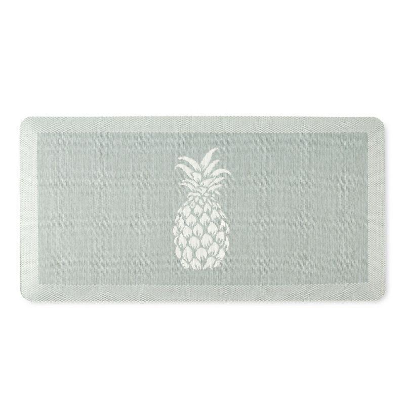 Mint Green Pineapple Anti-Fatigue Kitchen Mat 19.6" x 39"