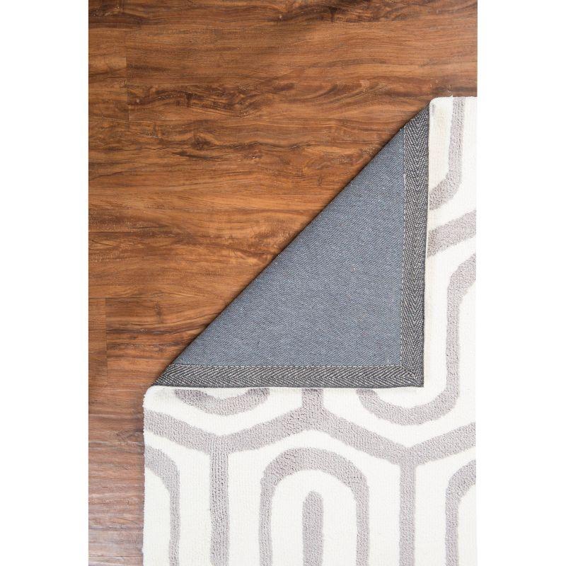 Geo Luxuriously Soft Maze Accent Rug Gray/White - Linon