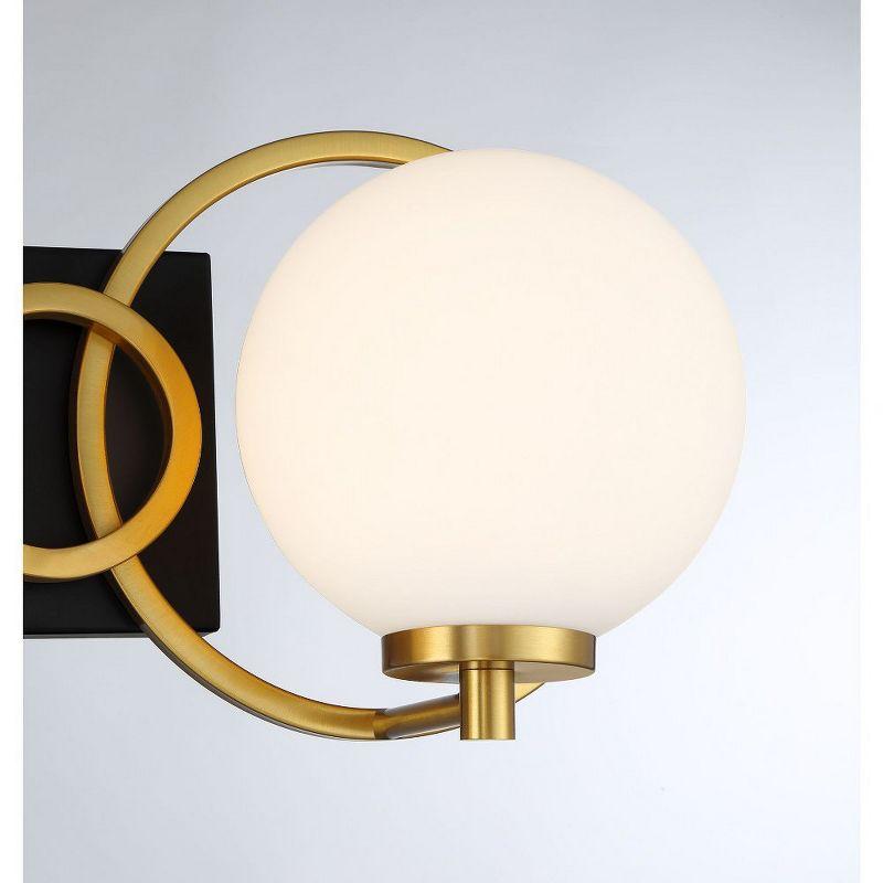 Savoy House Alhambra 3 - Light Vanity in  Matte Black/Warm Brass