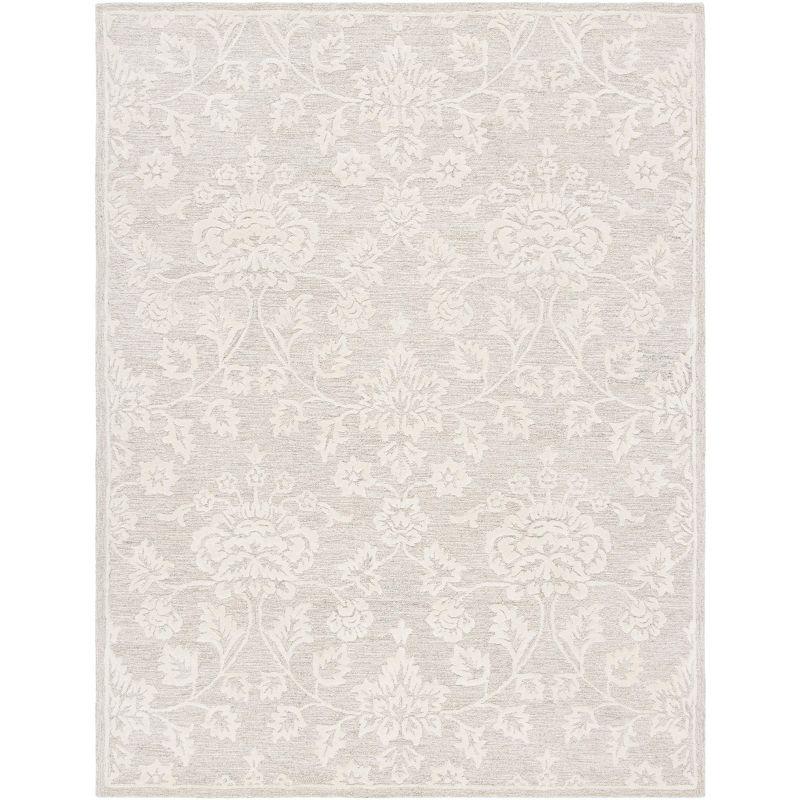 Ivory Hand-Tufted Wool and Viscose 8' x 10' Area Rug