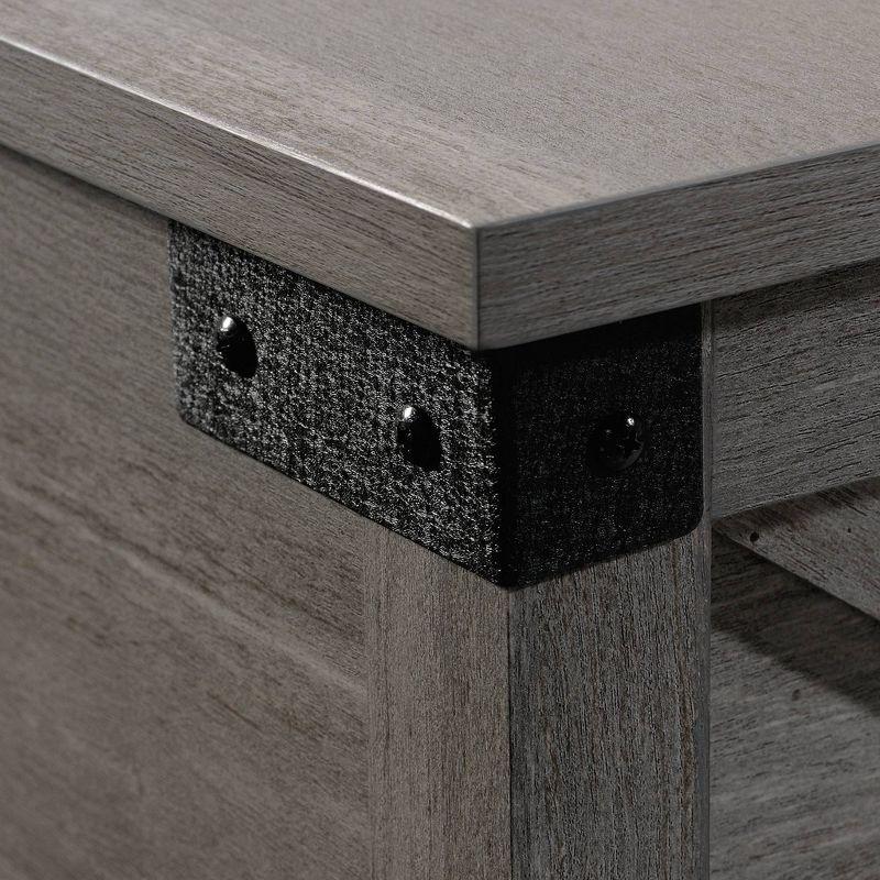 Bridge Acre Rustic Farmhouse Lift Top Coffee Table Mystic Oak - Sauder: Rectangle Table for Living Room, Spot Clean