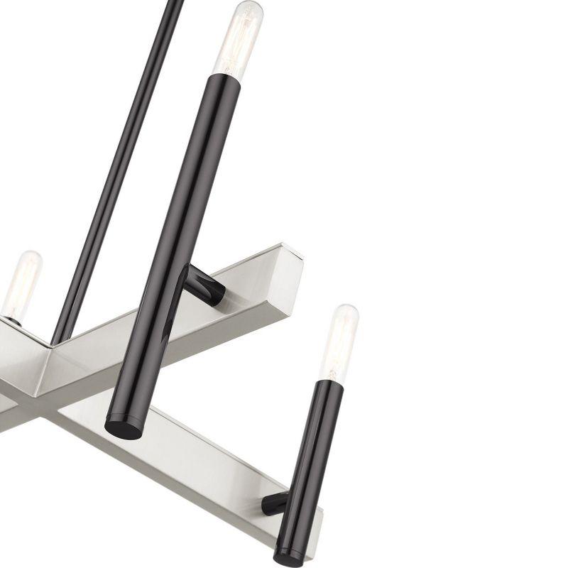 Livex Lighting Denmark 4 - Light Chandelier in  Black Chrome