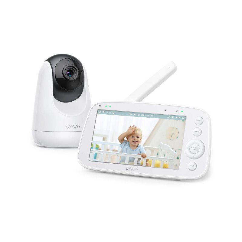 VAVA 5" White HD Video Baby Monitor with Night Vision