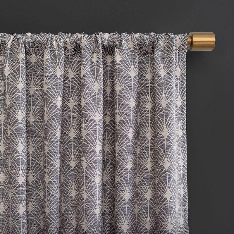 Montauk Art Deco 100% Blackout Back Tab Curtain Panel - Scott Living