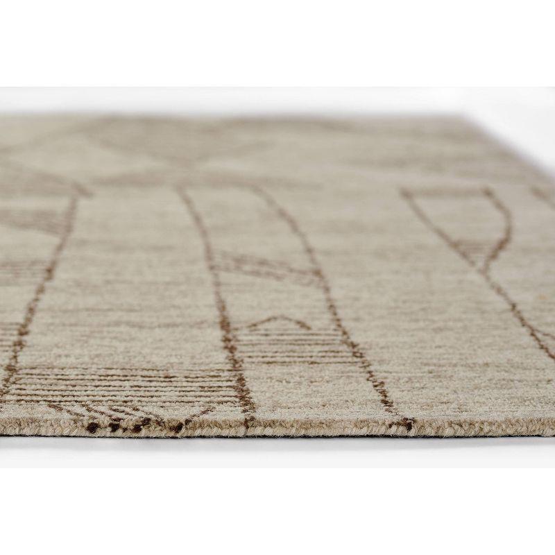Momeni 5'x8' Teppe Geometric Handtufted Area Rug Gray: Wool, Low Pile, Indoor, Rectangle, Classic Pattern