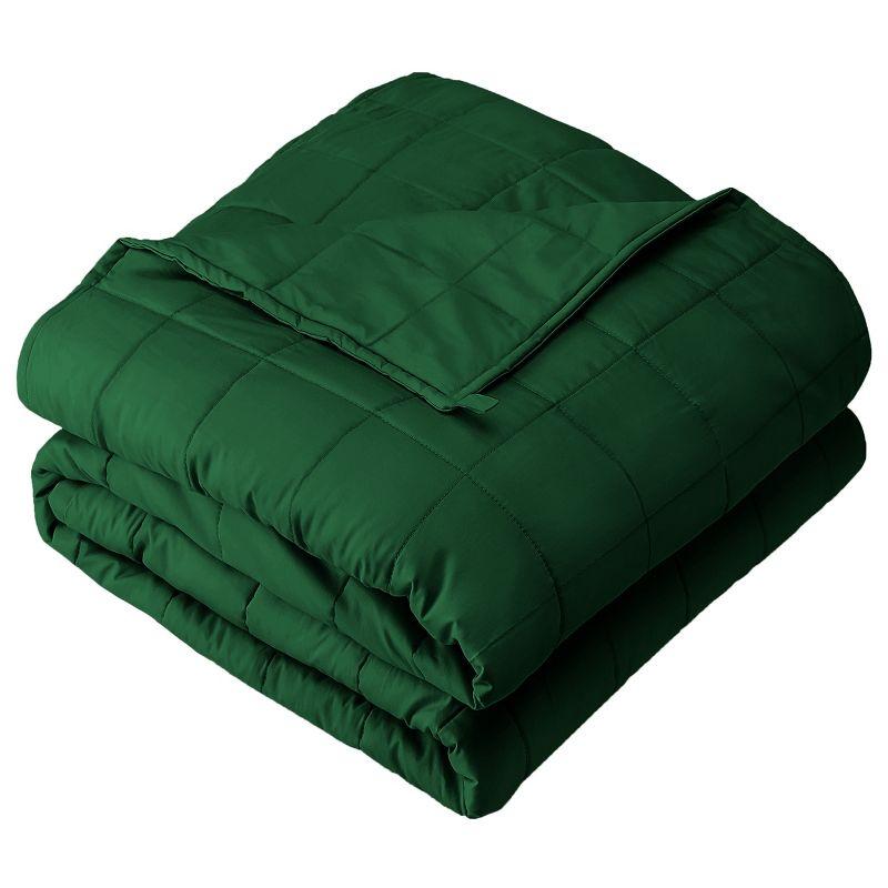 17 lb 60" x 80" Weighted Blanket Cotton Forest Green by Bare Home