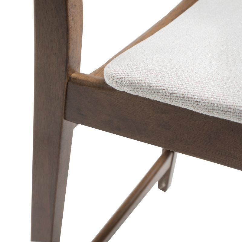 Set of 2 24" Gavin Natural Frame Counter Height Barstools Dark Gray - Christopher Knight Home: Upholstered, Rubberwood Legs