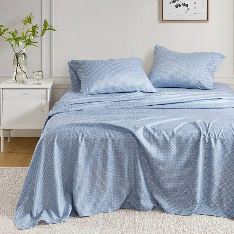 Madison Park Twin Willow Floral Comforter Set with Bed Sheet Blue