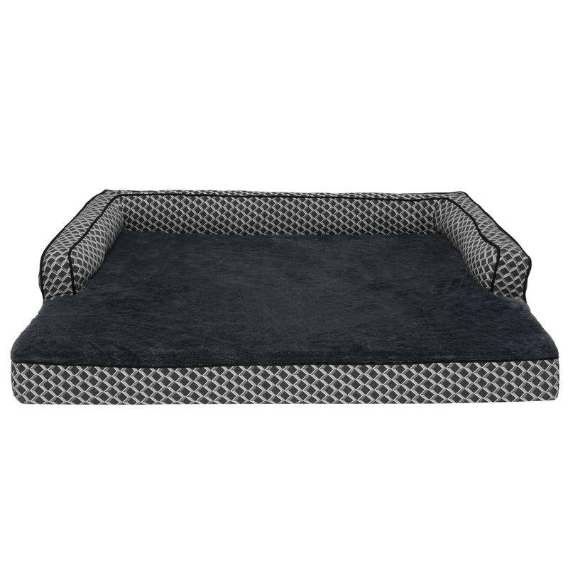 FurHaven Plush & Diamond Décor Comfy Couch Pet Bed