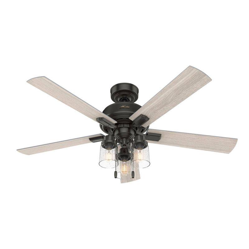 52" Hartland 5 - Blade Standard Ceiling Fan with Pull Chain and Light Kit Included