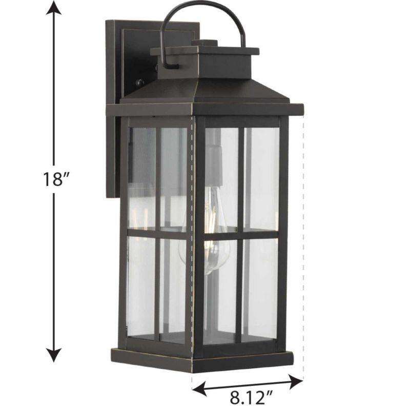 Antique Pewter 18" Aluminum Outdoor Wall Lantern with Clear Glass