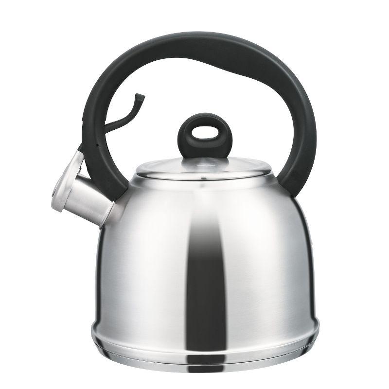 2 Quart Stainless Steel Whistling Kettle with Ergonomic Handle