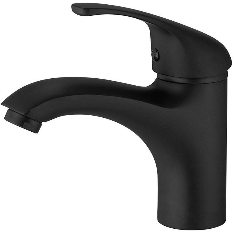 Matte Black Stainless Steel Single-Handle Bathroom Faucet