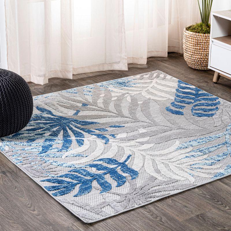 Tropics Palm Leaves Indoor/Outdoor Area Rug - JONATHAN Y