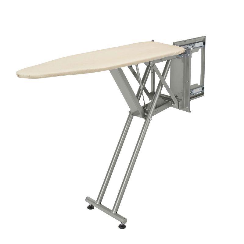 Rev-A-Shelf Sidelines Premiere Pop Up Ironing Board  for Custom Laundry/Closet Systems w/ Soft-Close, Metal Frame, & Adjustable Feet, CPUIBSL-14-SM-1