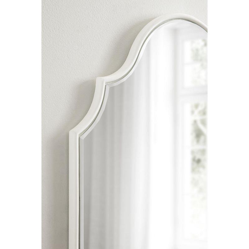 Kate and Laurel Leanna Framed Arch Wall Mirror, 20x30, White