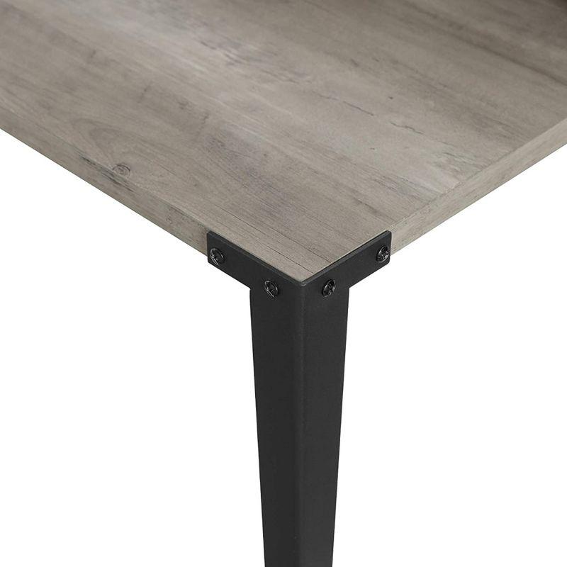 Walker Edison Furniture Company Industrial Secretary Desk with Hutch, Grey Wash, 42in