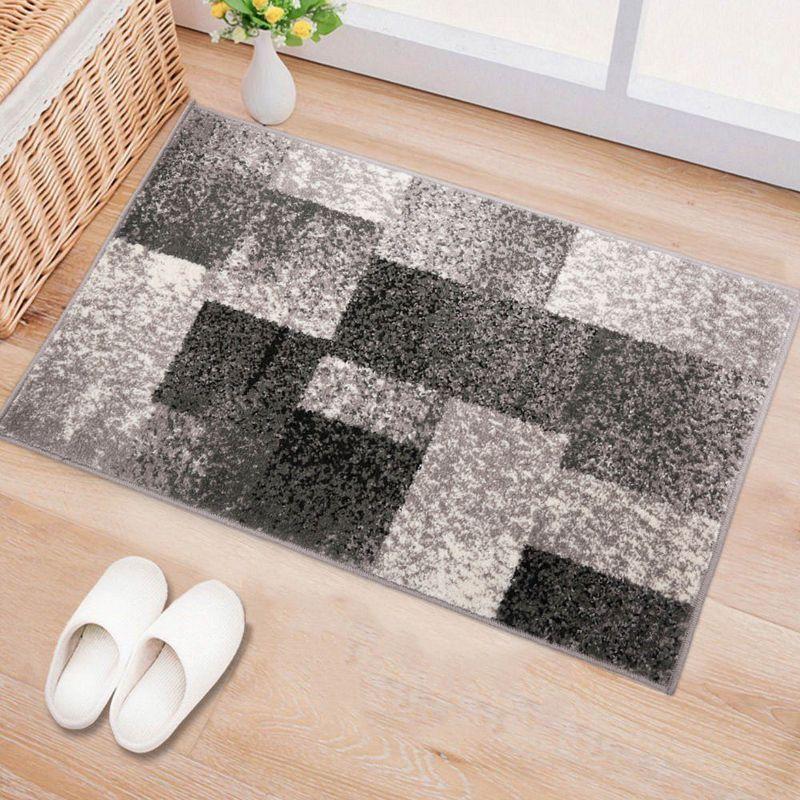 World Rug Gallery Contemporary Modern Geometric Boxes Area Rug