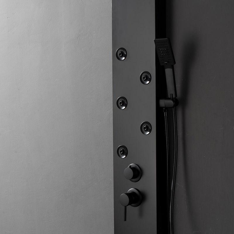 BWE 4-Jet Rainfall Shower Panel System with Rainfall Shower Head and Shower Wand