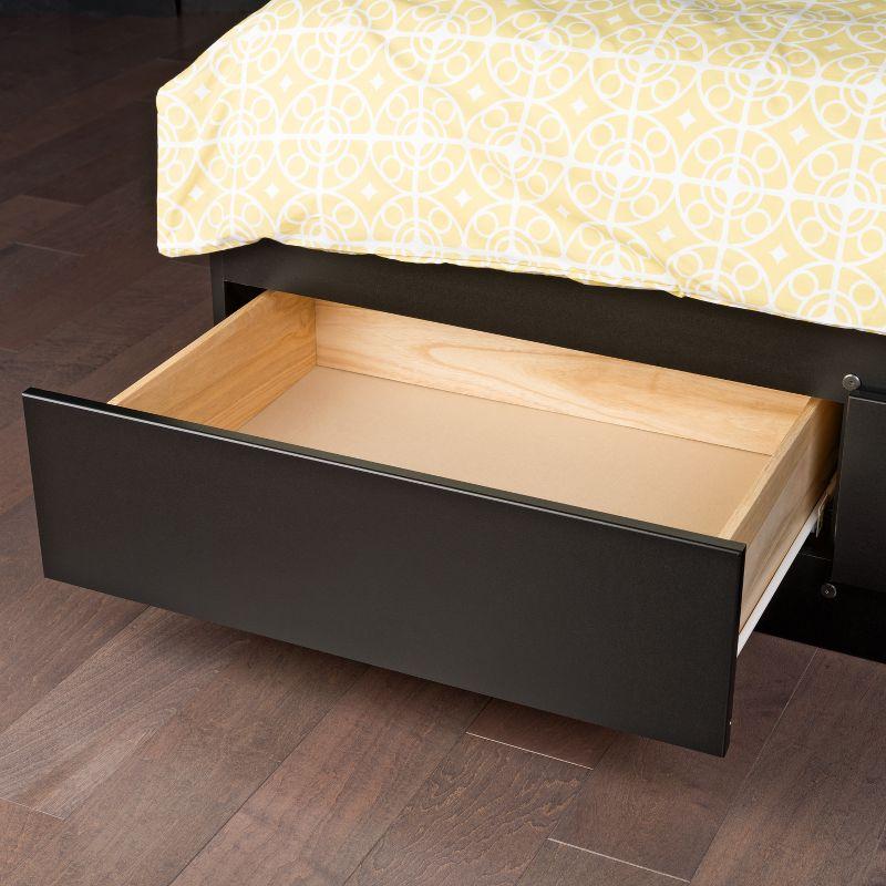3 Drawers Mate's Twin XL Platform Storage Bed Black - Prepac: College Student Essential, No Box Spring Required