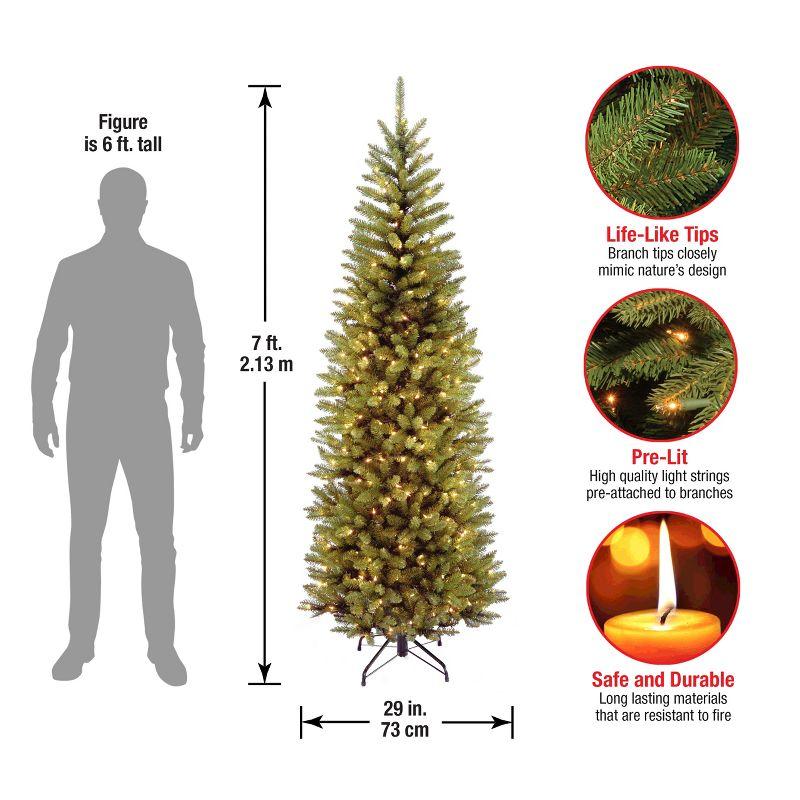 Pencil Slim Kingswood Fir Artificial Christmas Tree Clear Lights - National Tree Company