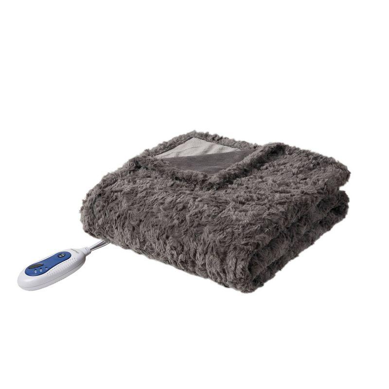 Beautyrest Beautyrest Zuri Oversized Heated Faux Fur Throw