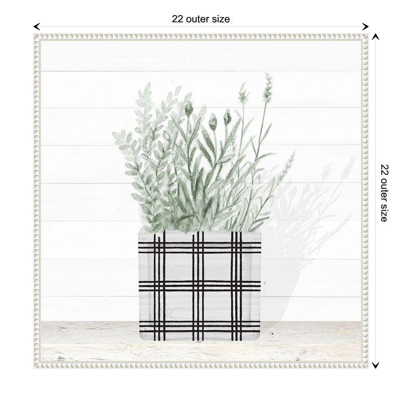 Amanti Art Lavender Blossom In Modern Pot II by Janice Gaynor Canvas Wall Art Print Framed 22 x 22-in.