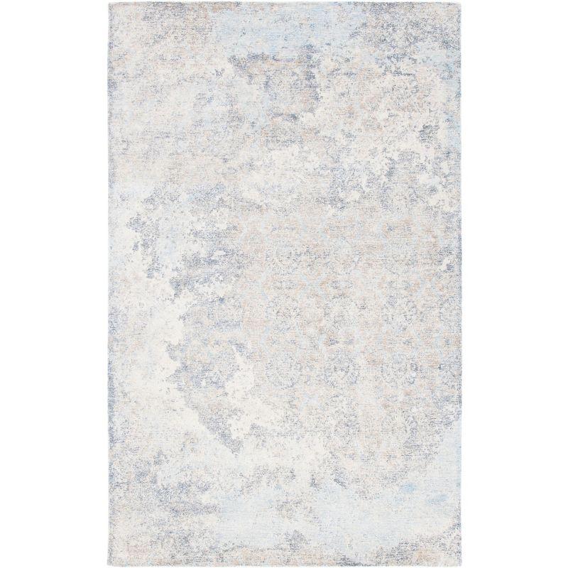 Restoration Vintage RVT111 Hand Tufted Indoor Area Rug - 5'x8' - Blue/Ivory - Safavieh