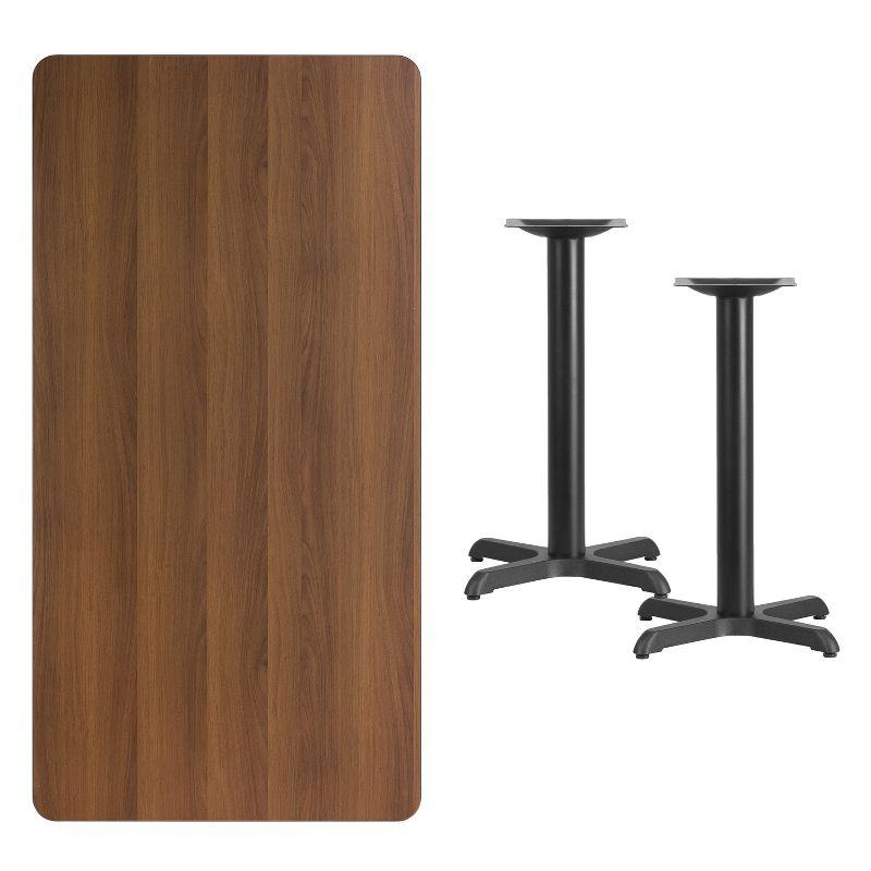 Ebern Designs Jacobsen 30'' x 60'' Rectangular Laminate Table Top with 22'' x 22'' Table Height Bases