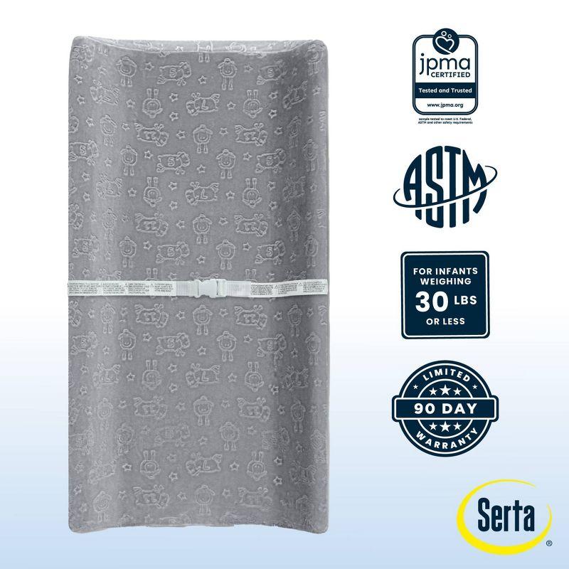 Serta Perfect Sleeper Changing Pad with Plush Cover - Gray