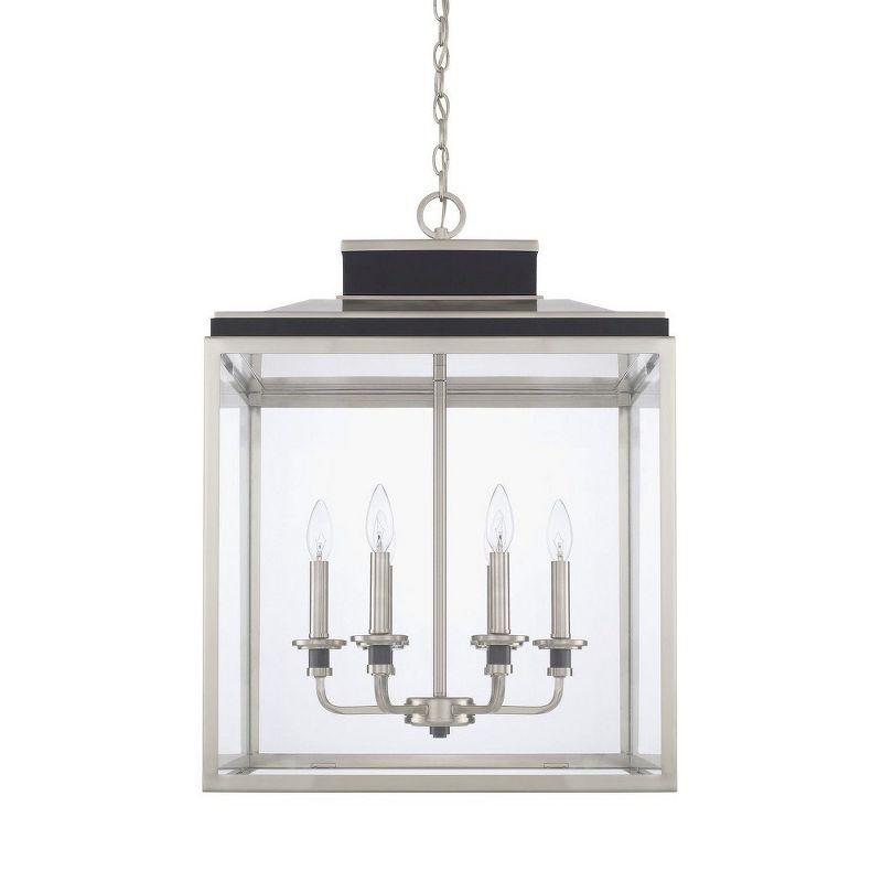 Tux 6-Light Black Tie and Clear Glass Transitional Chandelier