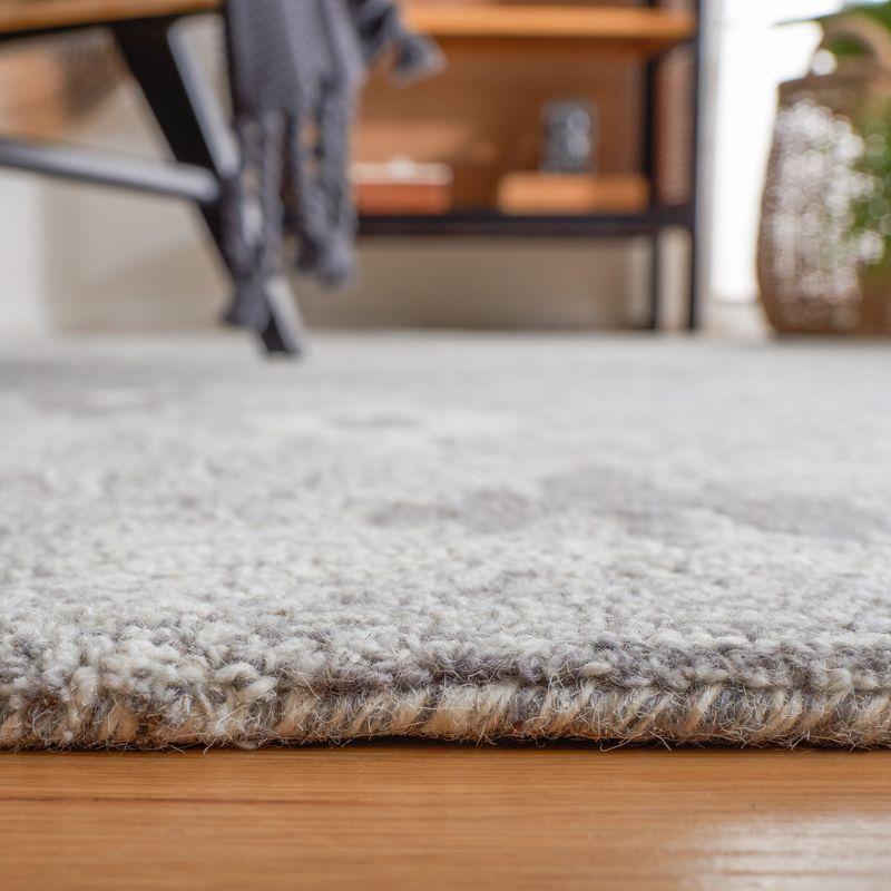Ikat IKT652 Hand Tufted Area Rug - Grey/Ivory - 6'x6' - Safavieh.