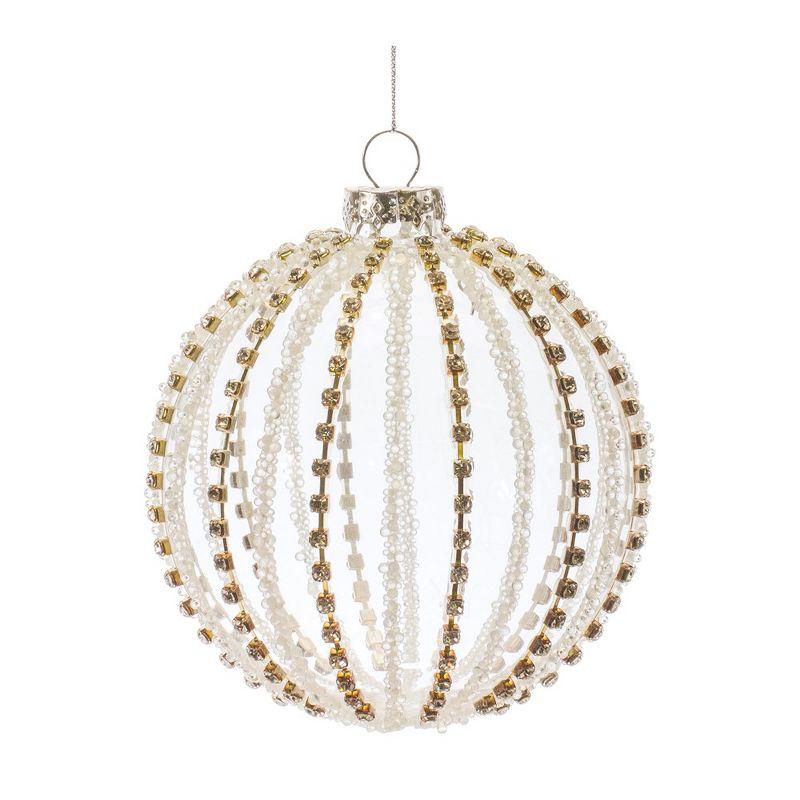 Melrose Jeweled Glass Ball Ornament (Set of 6)