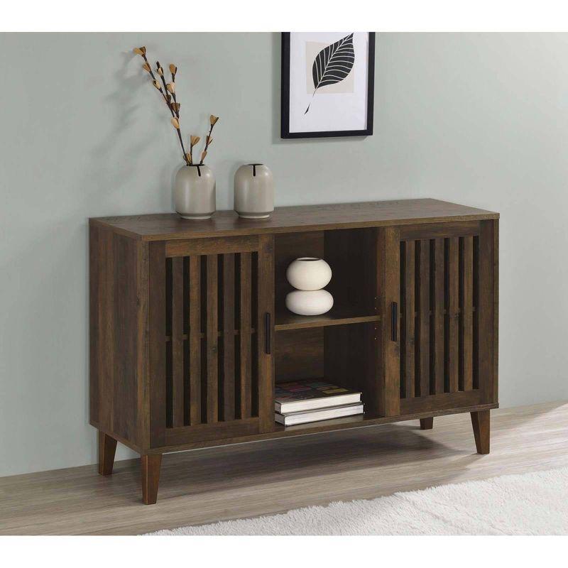 Coaster Torin Farmhouse 2 Door Wood Accent Cabinet Dark Pine