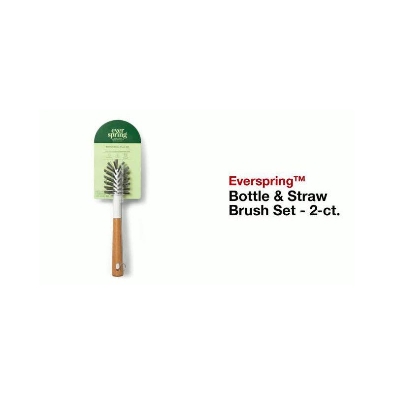 Bottle & Straw Brush Set - 2ct - Everspring™