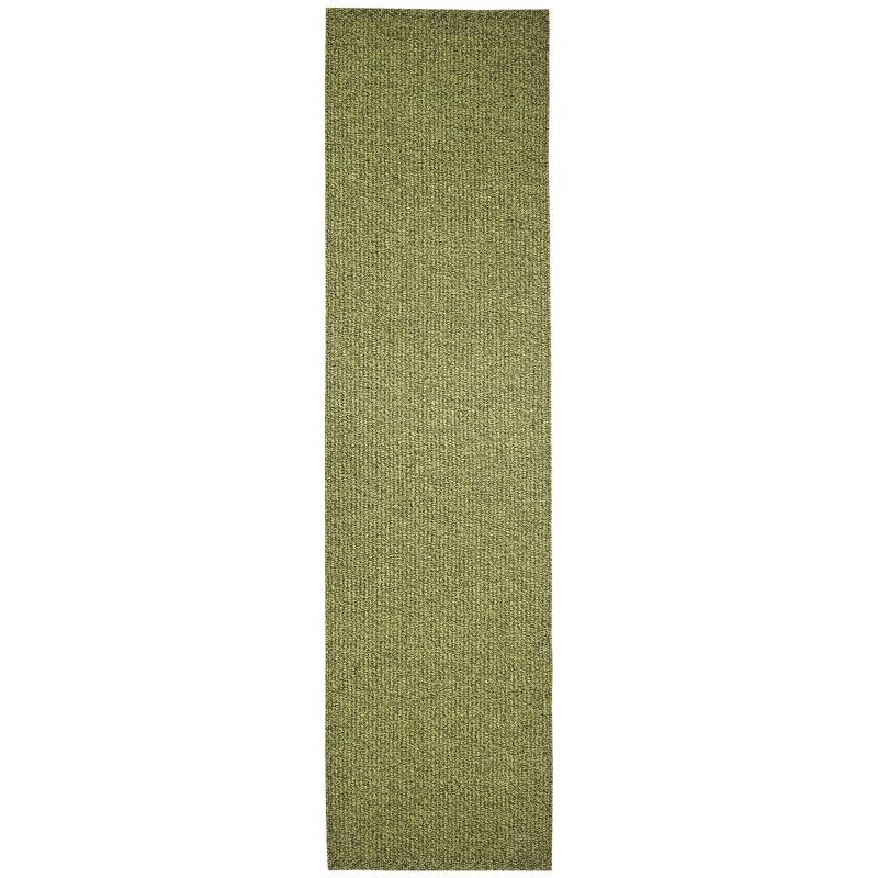 Avalon Green Synthetic 24"x4" Handwoven Indoor/Outdoor Rug