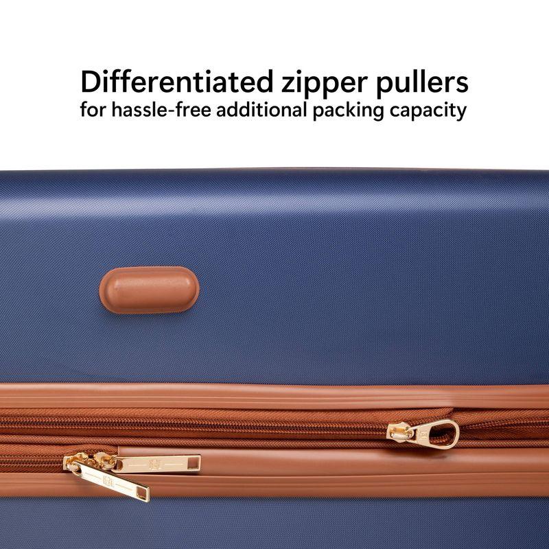 Badgley Mischka Mia 3pc Expandable Hardside Spinner Luggage Set - Navy