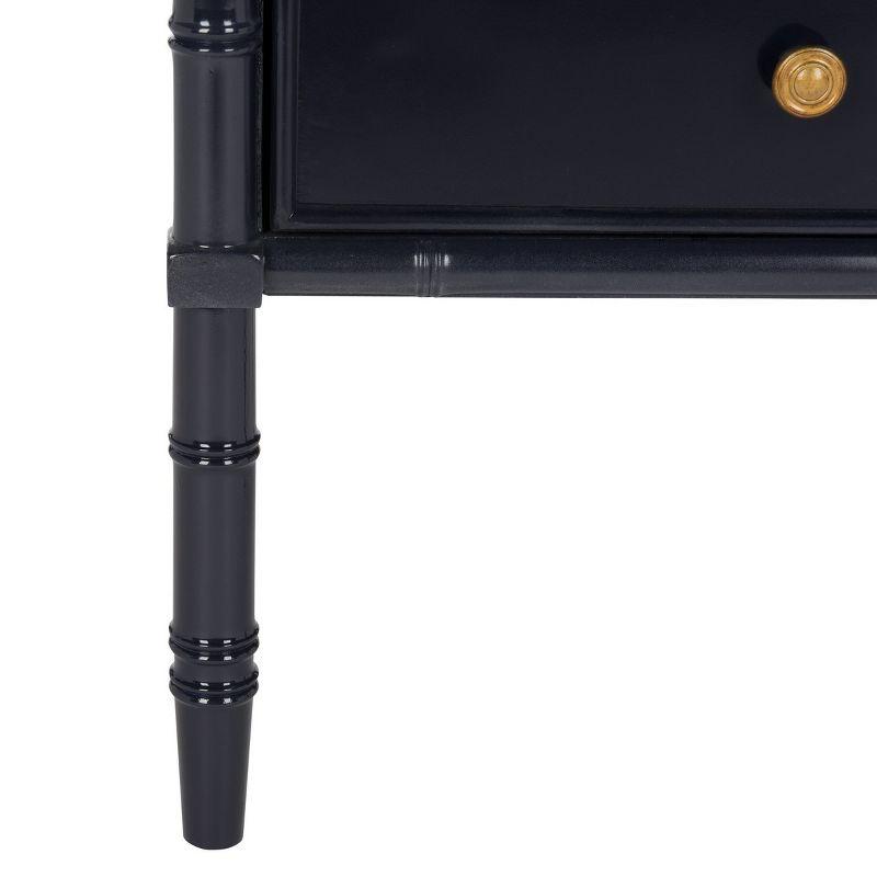 Comfort Pointe Ellison Nightstand Midnight Blue: Coastal Style, 2 Drawers, MDF & Poplar Frame, 25"H x 23"W