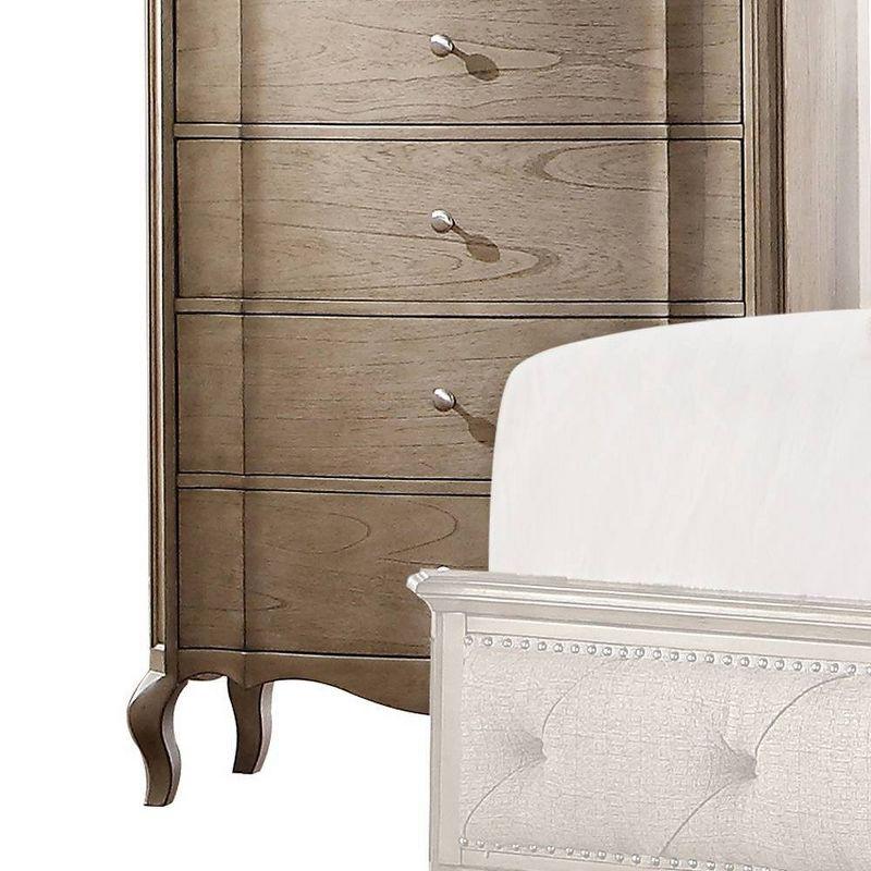 38" Chelmsford Chest Antique Taupe - Acme Furniture: 5-Drawer, No Assembly Required, Space Saving