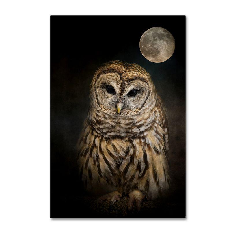 Trademark Fine Art Jai Johnson " Barred Owl And The Moon " by Jai Johnson