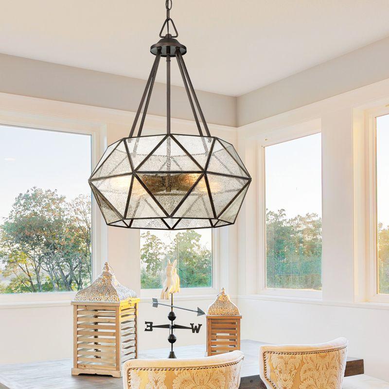 Sky 4 Light Metal Dimmable Geometric Chandelier