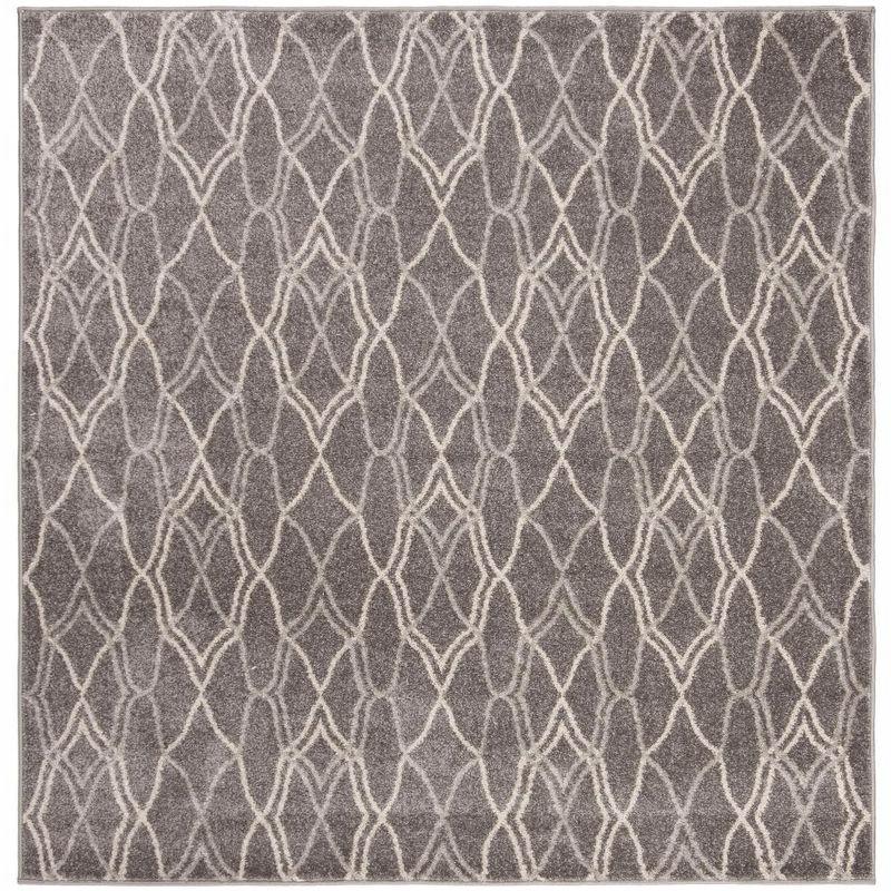 Amherst AMT417 Power Loomed Area Rug - Grey/Light Grey - 5'x5' - Safavieh.
