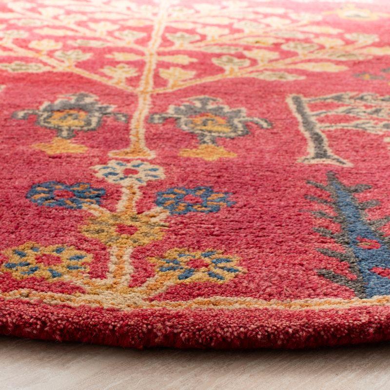 Heritage HG418 Hand Tufted Area Rug - Red/Multi - 6' Round - Safavieh.