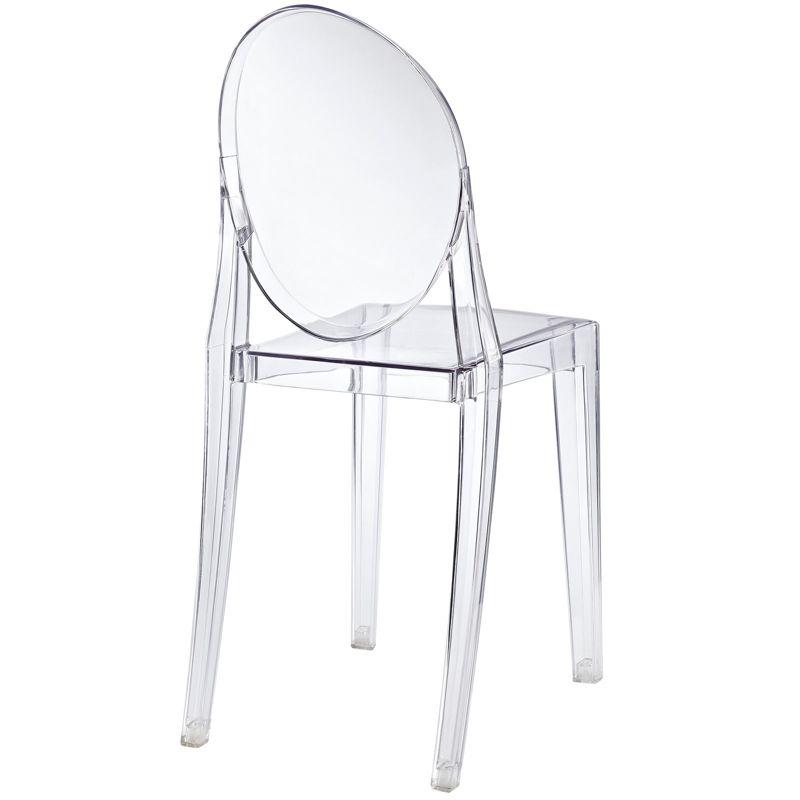 Modway Casper Modern Acrylic Stacking Four Dining Armchairs