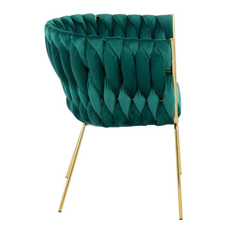 Braided Renee Velvet/Metal Accent Chair - LumiSource