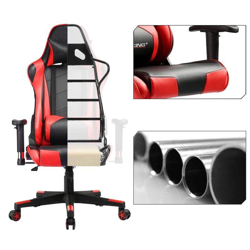 Gaming Office Chair PU Leather with Adjustable Headrest and Lumbar Pillow - GTRACING