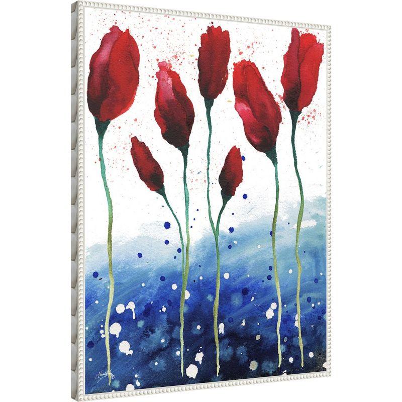 Amanti Art Patriotic Floral I by Elizabeth Medley Canvas Wall Art Print Framed 23 x 30-in.